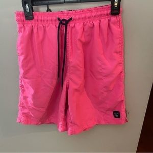 SPICY Tuna Swim Trunks Mens Size Small Hot Pink 3 Pockets